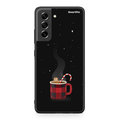 Samsung S21 FE Xmas Bathing θήκη από τη Smartfits με σχέδιο στο πίσω μέρος και μαύρο περίβλημα | Smartphone case with colorful back and black bezels by Smartfits