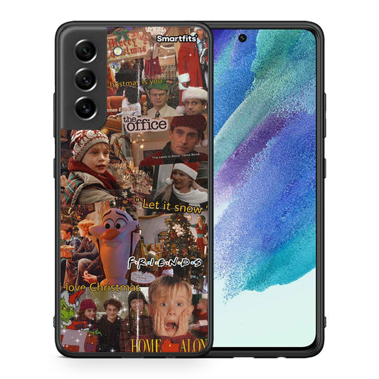 Θήκη Samsung S21 FE Xmas Wishes από τη Smartfits με σχέδιο στο πίσω μέρος και μαύρο περίβλημα | Samsung S21 FE Xmas Wishes case with colorful back and black bezels