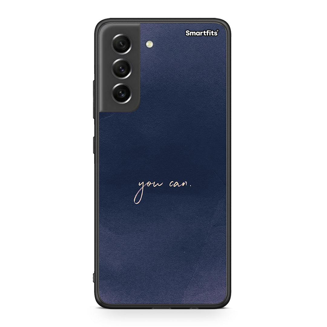 Samsung S21 FE You Can θήκη από τη Smartfits με σχέδιο στο πίσω μέρος και μαύρο περίβλημα | Smartphone case with colorful back and black bezels by Smartfits