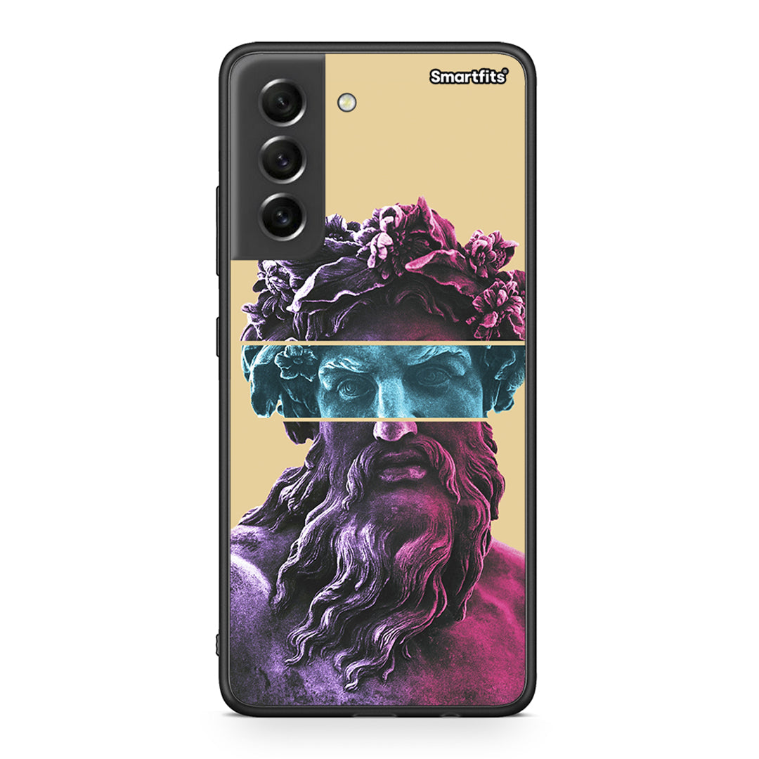 Samsung S21 FE Zeus Art Θήκη Αγίου Βαλεντίνου από τη Smartfits με σχέδιο στο πίσω μέρος και μαύρο περίβλημα | Smartphone case with colorful back and black bezels by Smartfits