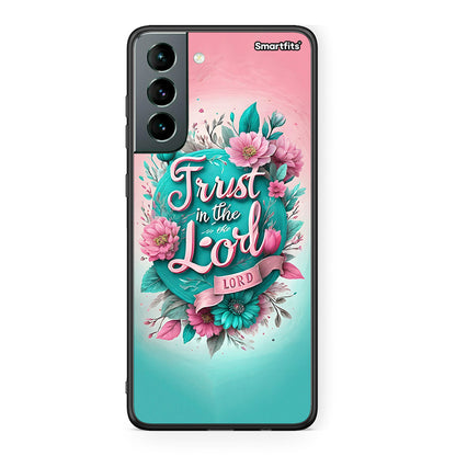 Samsung S21 Lord Trust θήκη από τη Smartfits με σχέδιο στο πίσω μέρος και μαύρο περίβλημα | Smartphone case with colorful back and black bezels by Smartfits