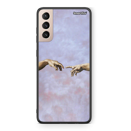 Samsung S21+ Adam Hand θήκη από τη Smartfits με σχέδιο στο πίσω μέρος και μαύρο περίβλημα | Smartphone case with colorful back and black bezels by Smartfits