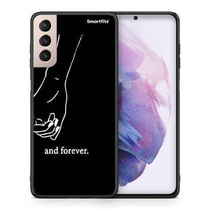 Θήκη Αγίου Βαλεντίνου Samsung S21+ Always & Forever 2 από τη Smartfits με σχέδιο στο πίσω μέρος και μαύρο περίβλημα | Samsung S21+ Always & Forever 2 case with colorful back and black bezels