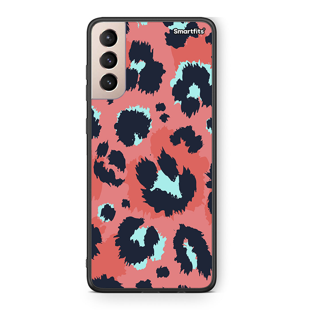 22 - Samsung S21+ Pink Leopard Animal case, cover, bumper