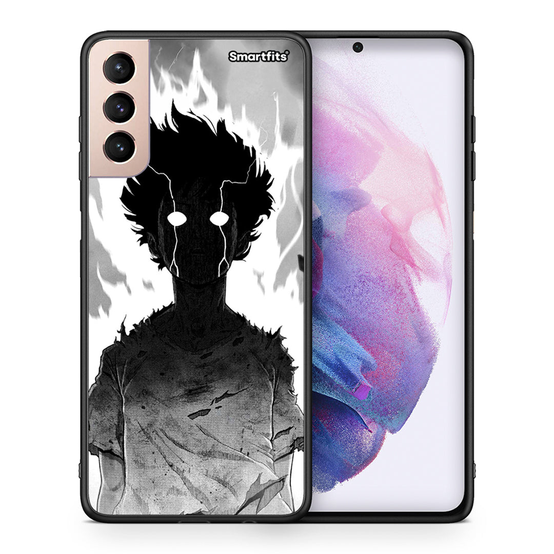 Θήκη Samsung S21+ Anime Boy από τη Smartfits με σχέδιο στο πίσω μέρος και μαύρο περίβλημα | Samsung S21+ Anime Boy case with colorful back and black bezels