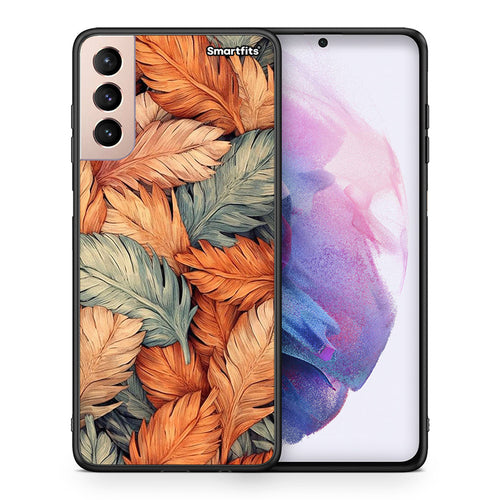 Θήκη Samsung S21+ Autumn Leaves από τη Smartfits με σχέδιο στο πίσω μέρος και μαύρο περίβλημα | Samsung S21+ Autumn Leaves case with colorful back and black bezels