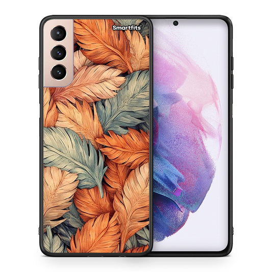 Θήκη Samsung S21+ Autumn Leaves από τη Smartfits με σχέδιο στο πίσω μέρος και μαύρο περίβλημα | Samsung S21+ Autumn Leaves case with colorful back and black bezels