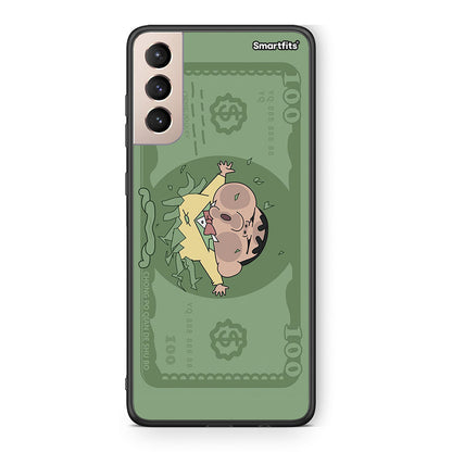 Samsung S21+ Big Money Θήκη Αγίου Βαλεντίνου από τη Smartfits με σχέδιο στο πίσω μέρος και μαύρο περίβλημα | Smartphone case with colorful back and black bezels by Smartfits