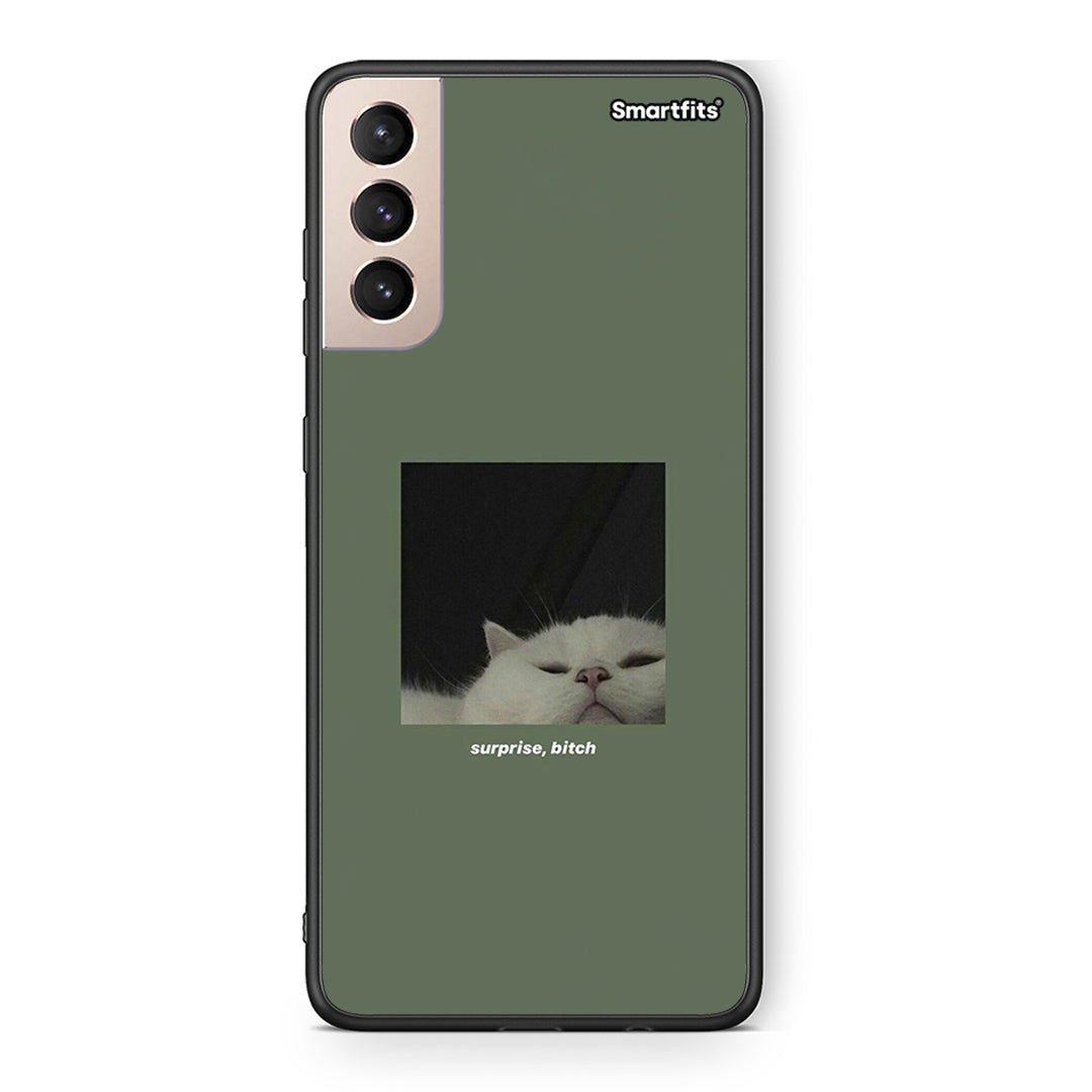 Samsung S21+ Bitch Surprise θήκη από τη Smartfits με σχέδιο στο πίσω μέρος και μαύρο περίβλημα | Smartphone case with colorful back and black bezels by Smartfits