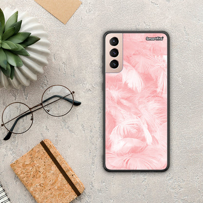 Boho Pink Feather - Samsung Galaxy S21+ θήκη