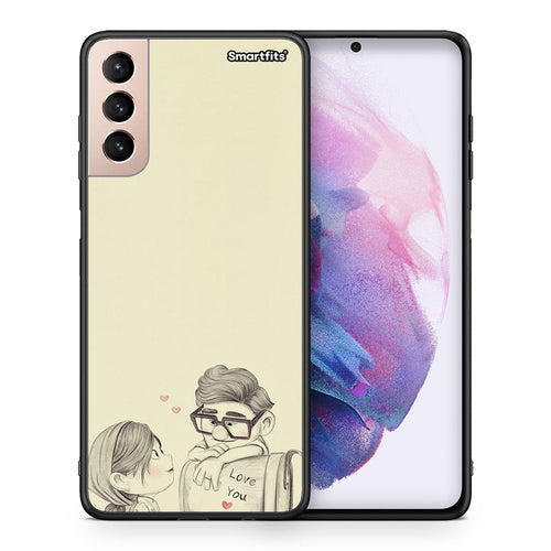 Θήκη Samsung S21+ Carl And Ellie από τη Smartfits με σχέδιο στο πίσω μέρος και μαύρο περίβλημα | Samsung S21+ Carl And Ellie case with colorful back and black bezels