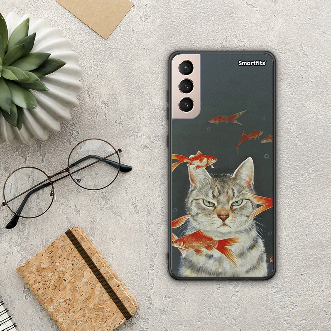 Cat Goldfish - Samsung Galaxy S21+ θήκη