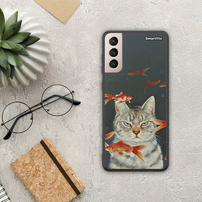 Cat Goldfish - Samsung Galaxy S21+ θήκη