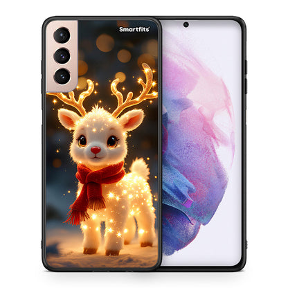 Θήκη Samsung S21+ Christmas Cutie από τη Smartfits με σχέδιο στο πίσω μέρος και μαύρο περίβλημα | Samsung S21+ Christmas Cutie case with colorful back and black bezels