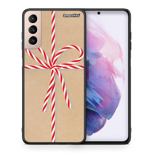 Θήκη Samsung S21+ Christmas Gift από τη Smartfits με σχέδιο στο πίσω μέρος και μαύρο περίβλημα | Samsung S21+ Christmas Gift case with colorful back and black bezels