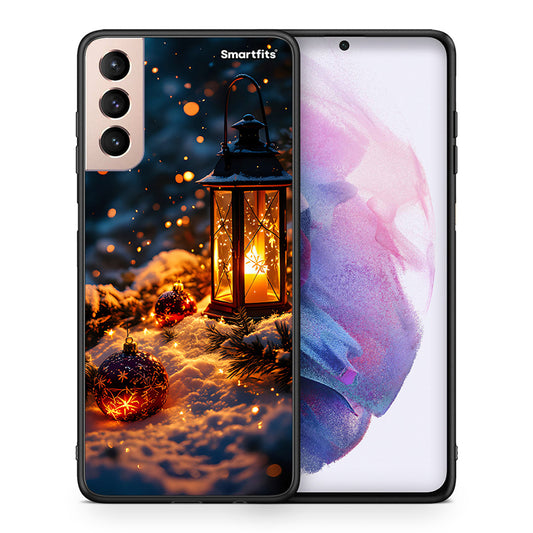 Θήκη Samsung S21+ Christmas Ornaments από τη Smartfits με σχέδιο στο πίσω μέρος και μαύρο περίβλημα | Samsung S21+ Christmas Ornaments case with colorful back and black bezels