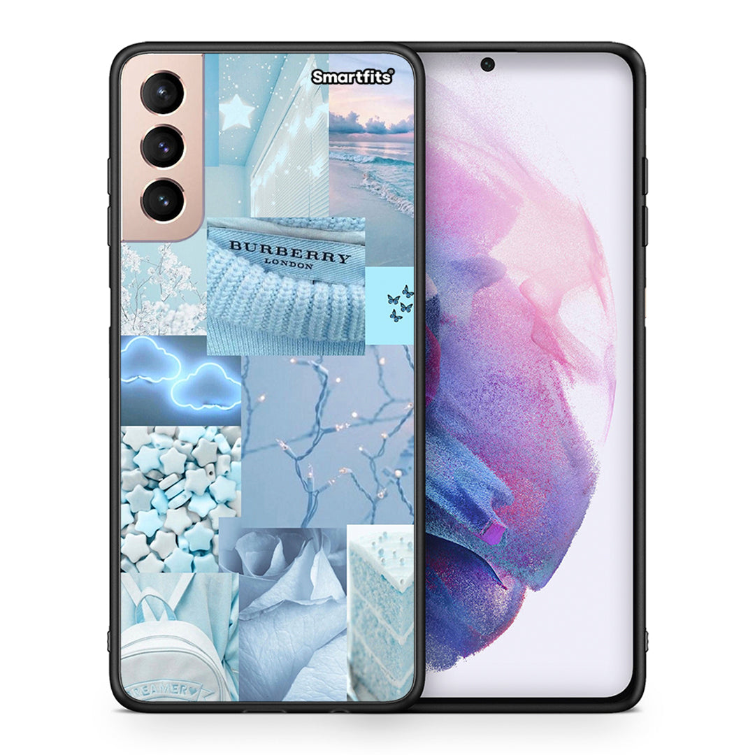 Θήκη Samsung S21+ Ciel Aesthetic Collage από τη Smartfits με σχέδιο στο πίσω μέρος και μαύρο περίβλημα | Samsung S21+ Ciel Aesthetic Collage case with colorful back and black bezels