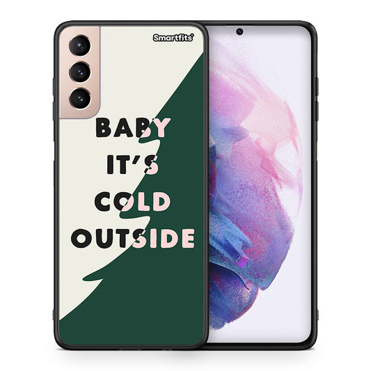 Θήκη Samsung S21+ Cold Outside από τη Smartfits με σχέδιο στο πίσω μέρος και μαύρο περίβλημα | Samsung S21+ Cold Outside case with colorful back and black bezels