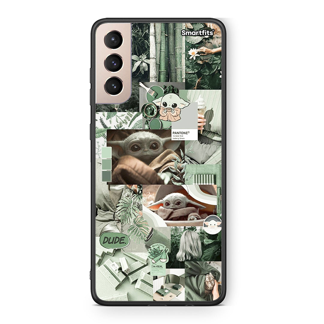 Samsung S21+ Collage Dude Θήκη Αγίου Βαλεντίνου από τη Smartfits με σχέδιο στο πίσω μέρος και μαύρο περίβλημα | Smartphone case with colorful back and black bezels by Smartfits