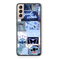 Thumbnail for Samsung S21+ Collage Good Vibes Θήκη Αγίου Βαλεντίνου από τη Smartfits με σχέδιο στο πίσω μέρος και μαύρο περίβλημα | Smartphone case with colorful back and black bezels by Smartfits