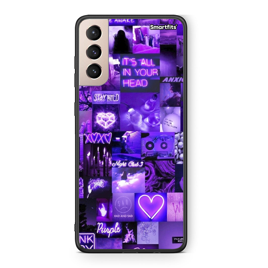 Samsung S21+ Collage Stay Wild Θήκη Αγίου Βαλεντίνου από τη Smartfits με σχέδιο στο πίσω μέρος και μαύρο περίβλημα | Smartphone case with colorful back and black bezels by Smartfits