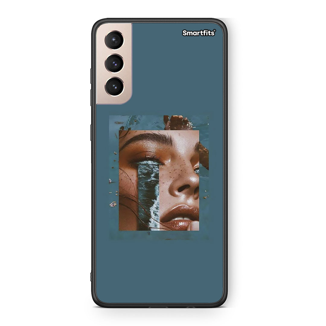 Samsung S21+ Cry An Ocean θήκη από τη Smartfits με σχέδιο στο πίσω μέρος και μαύρο περίβλημα | Smartphone case with colorful back and black bezels by Smartfits