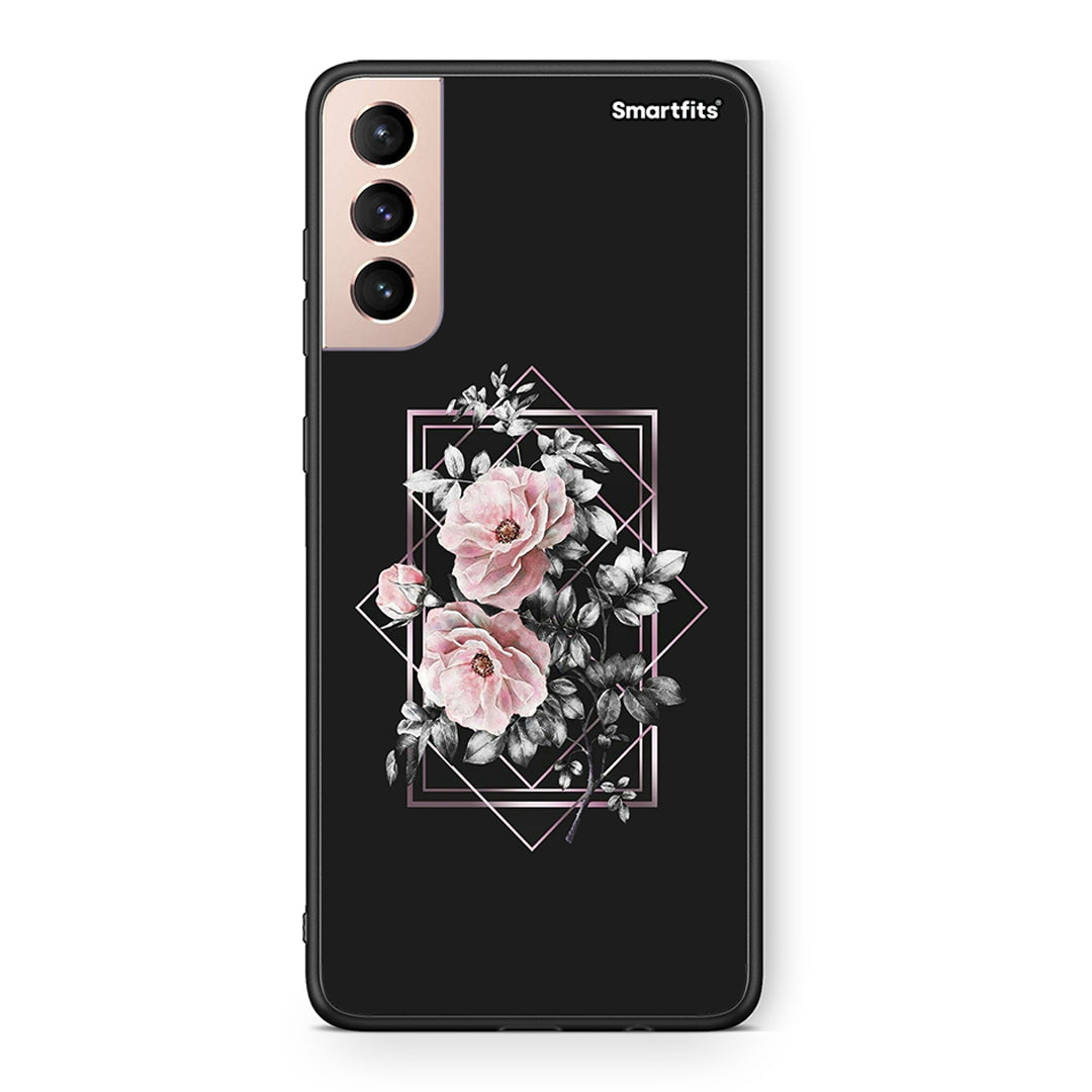 4 - Samsung S21+ Frame Flower case, cover, bumper