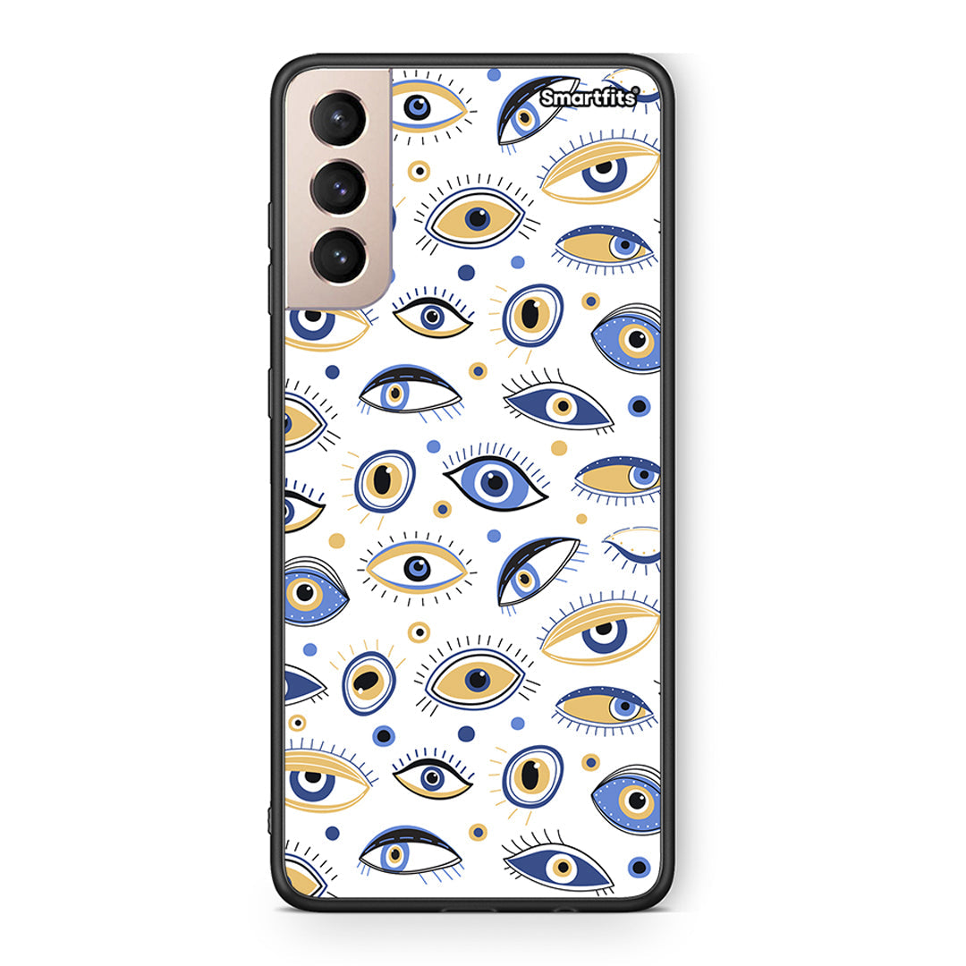 Θήκη Samsung S21+ Ftou Ftou από τη Smartfits με σχέδιο στο πίσω μέρος και μαύρο περίβλημα | Samsung S21+ Ftou Ftou case with colorful back and black bezels