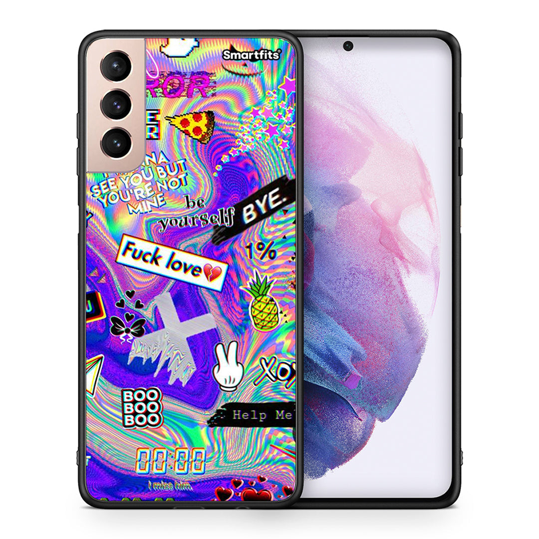 Θήκη Samsung S21+ Game Over από τη Smartfits με σχέδιο στο πίσω μέρος και μαύρο περίβλημα | Samsung S21+ Game Over case with colorful back and black bezels