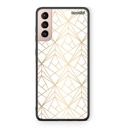 111 - Samsung S21+ Luxury White Geometric case, cover, bumper