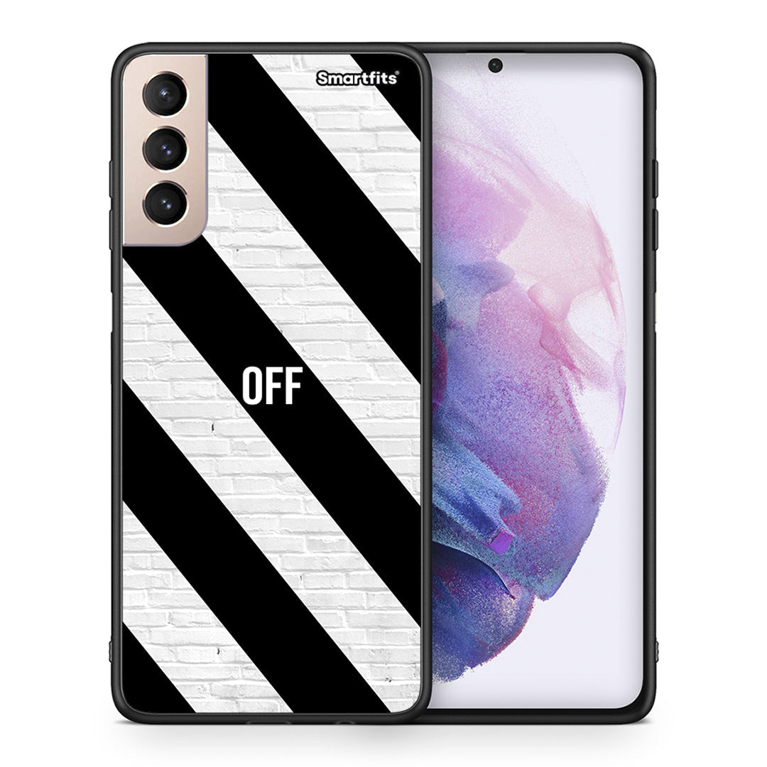 Θήκη Samsung S21+ Get Off από τη Smartfits με σχέδιο στο πίσω μέρος και μαύρο περίβλημα | Samsung S21+ Get Off case with colorful back and black bezels