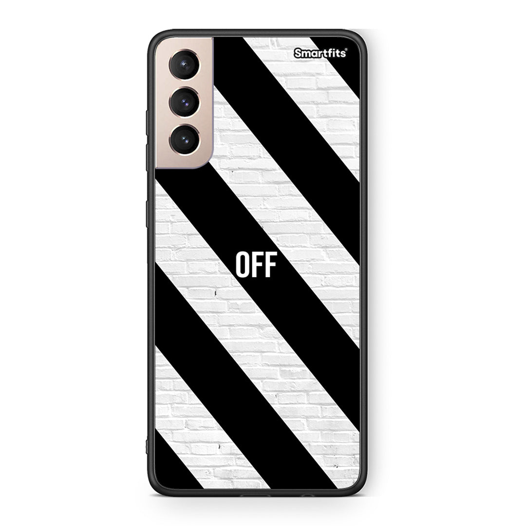 Samsung S21+ Get Off θήκη από τη Smartfits με σχέδιο στο πίσω μέρος και μαύρο περίβλημα | Smartphone case with colorful back and black bezels by Smartfits