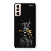 Thumbnail for Samsung S21+ Golden Gun Θήκη Αγίου Βαλεντίνου από τη Smartfits με σχέδιο στο πίσω μέρος και μαύρο περίβλημα | Smartphone case with colorful back and black bezels by Smartfits