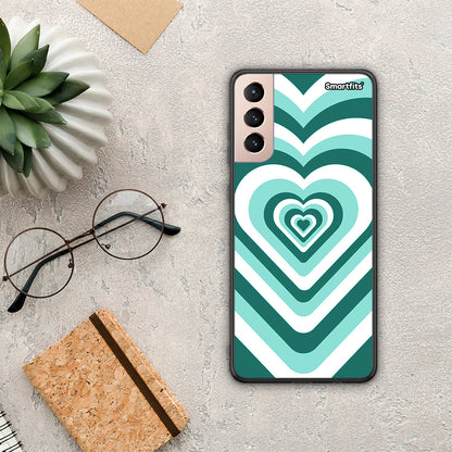Green Hearts - Samsung Galaxy S21+ θήκη