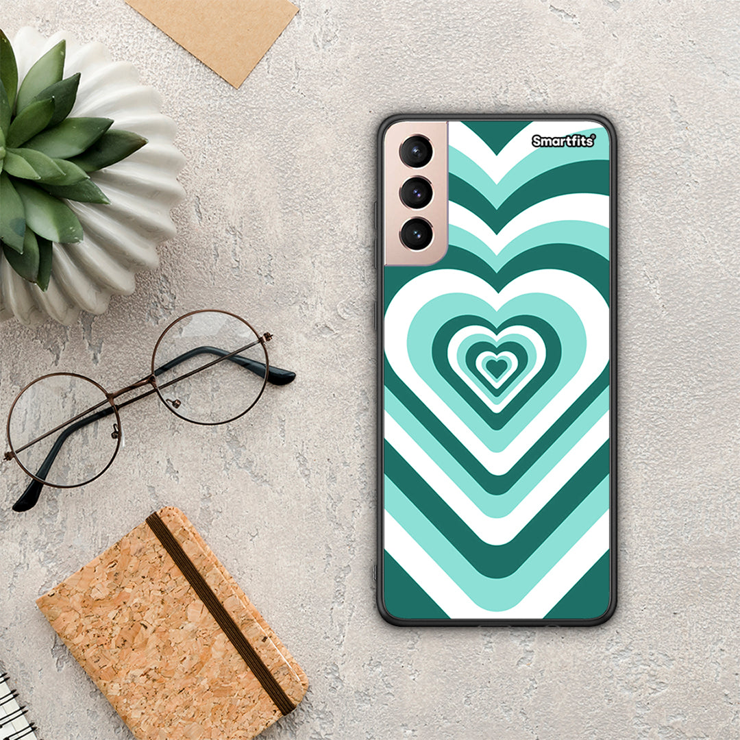 Green Hearts - Samsung Galaxy S21+ θήκη