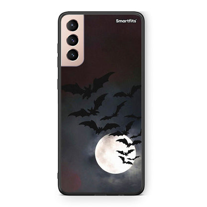 Samsung S21+ Halloween Bat Night Θήκη από τη Smartfits με σχέδιο στο πίσω μέρος και μαύρο περίβλημα | Smartphone case with colorful back and black bezels by Smartfits