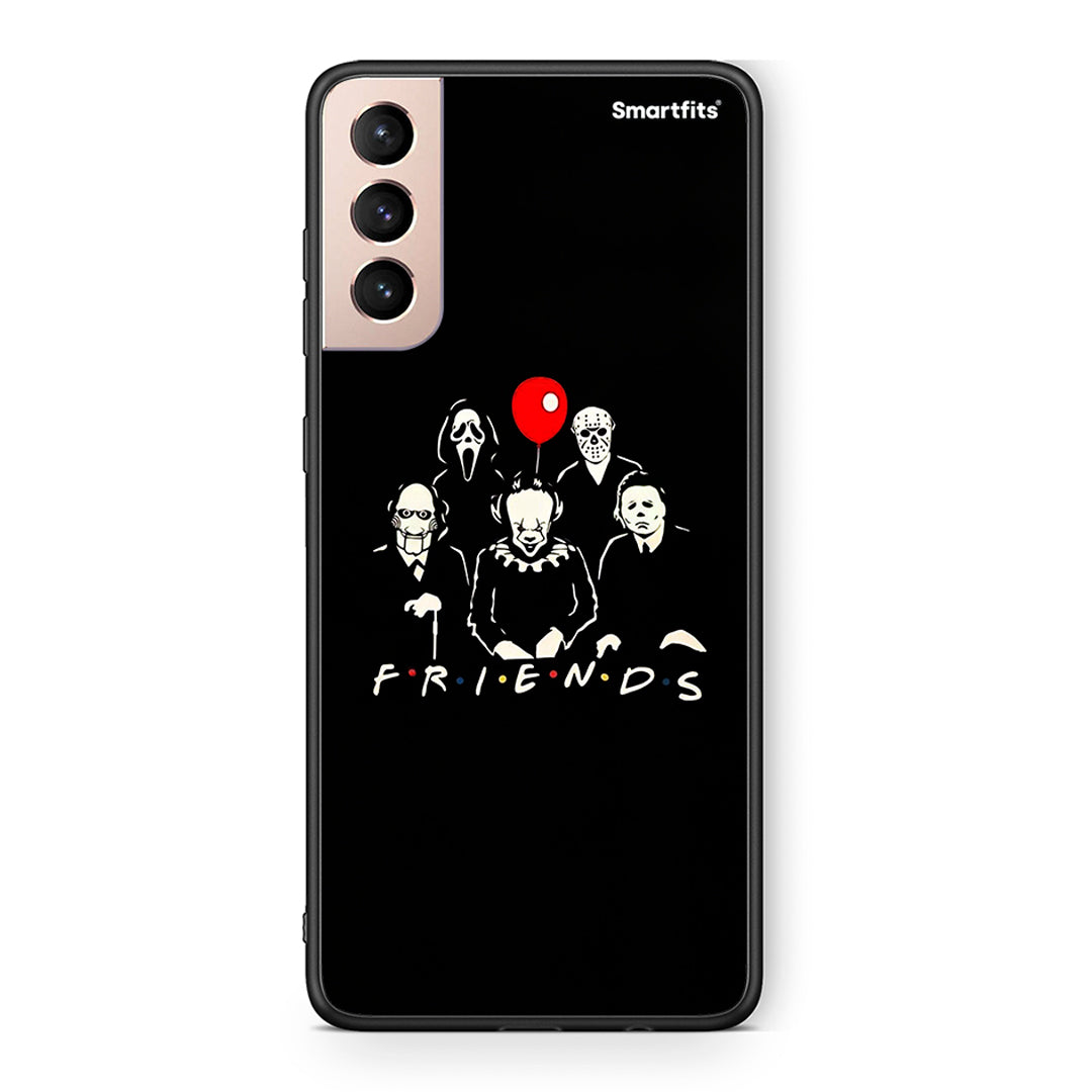Samsung S21+ Halloween Friends Θήκη από τη Smartfits με σχέδιο στο πίσω μέρος και μαύρο περίβλημα | Smartphone case with colorful back and black bezels by Smartfits