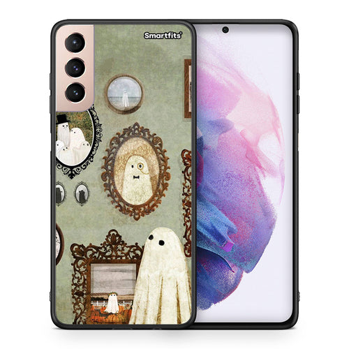 Θήκη Samsung S21+ Halloween Ghost Season από τη Smartfits με σχέδιο στο πίσω μέρος και μαύρο περίβλημα | Samsung S21+ Halloween Ghost Season case with colorful back and black bezels