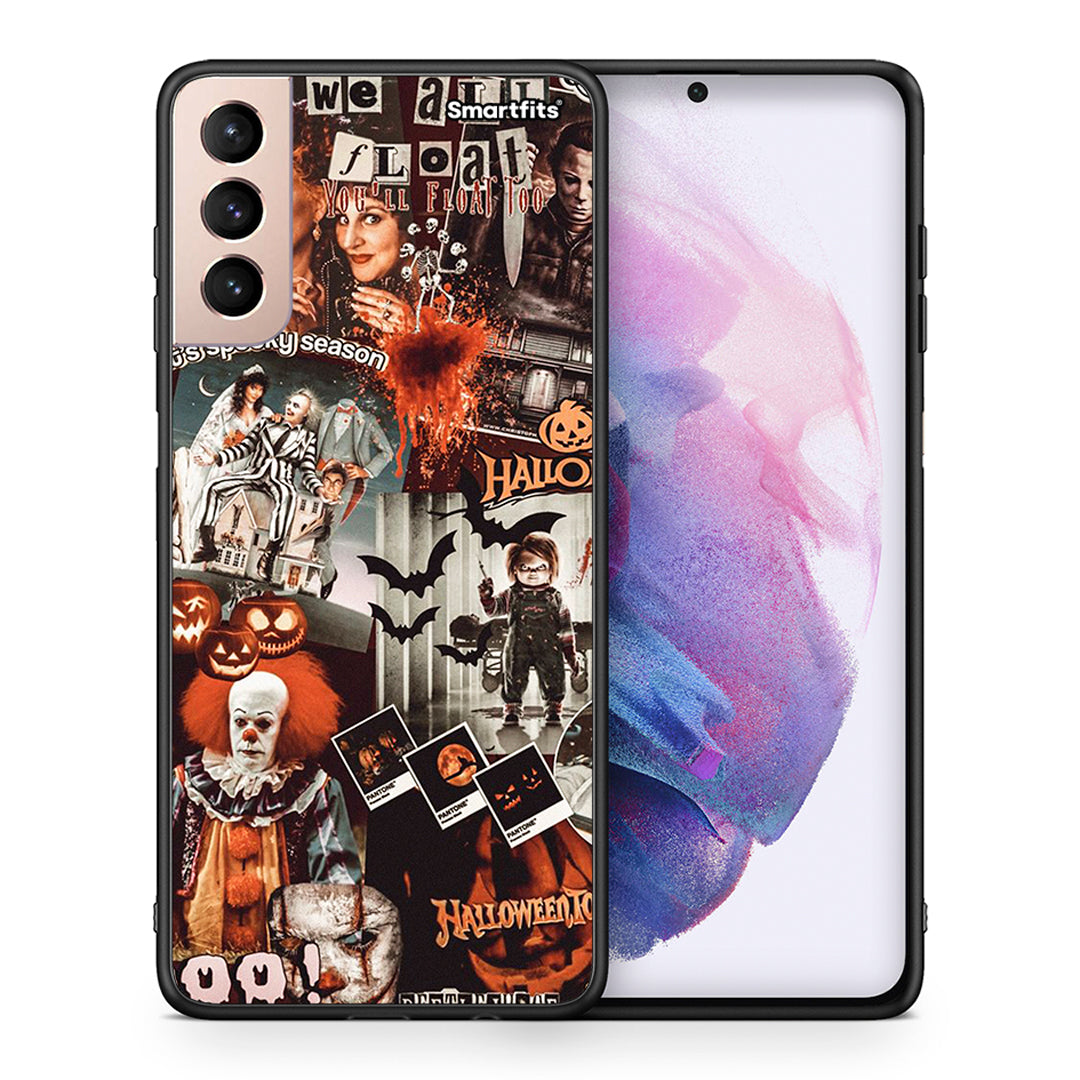 Θήκη Samsung S21+ Halloween Spooky Season από τη Smartfits με σχέδιο στο πίσω μέρος και μαύρο περίβλημα | Samsung S21+ Halloween Spooky Season case with colorful back and black bezels