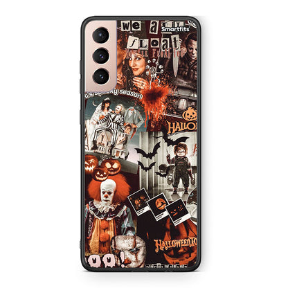 Samsung S21+ Halloween Spooky Season Θήκη από τη Smartfits με σχέδιο στο πίσω μέρος και μαύρο περίβλημα | Smartphone case with colorful back and black bezels by Smartfits