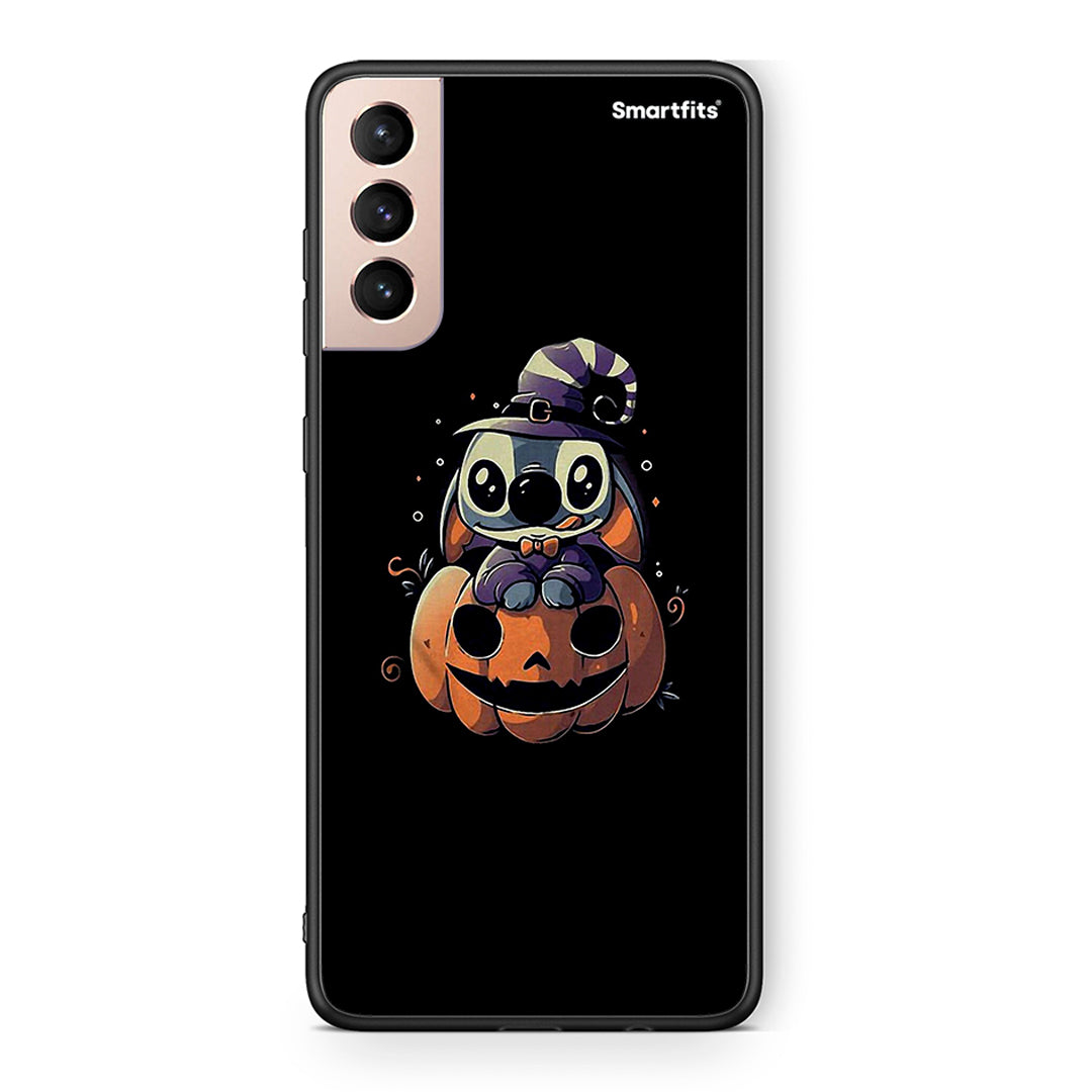 Samsung S21+ Halloween Stitch θήκη από τη Smartfits με σχέδιο στο πίσω μέρος και μαύρο περίβλημα | Smartphone case with colorful back and black bezels by Smartfits