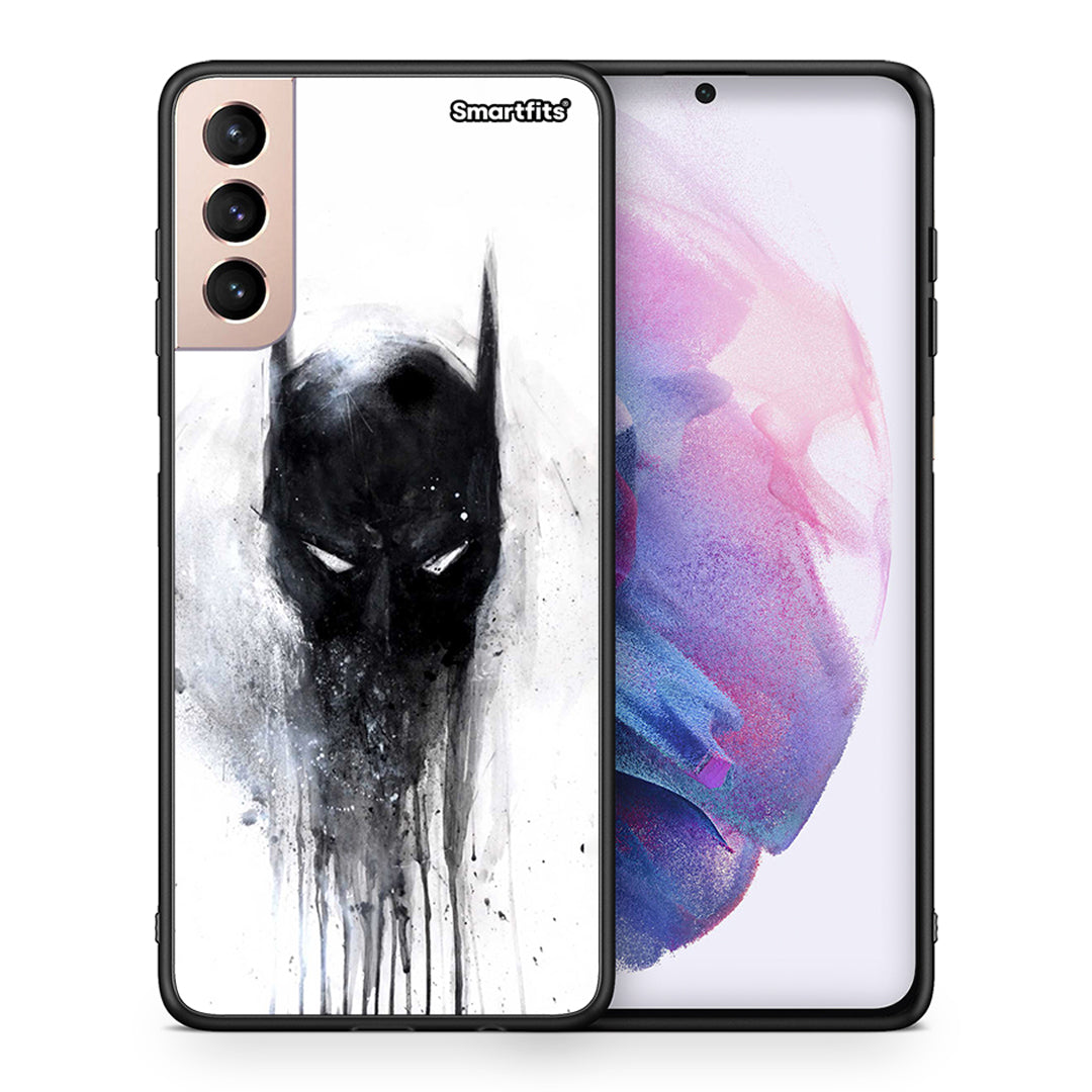 Θήκη Samsung S21+ Paint Bat Hero από τη Smartfits με σχέδιο στο πίσω μέρος και μαύρο περίβλημα | Samsung S21+ Paint Bat Hero case with colorful back and black bezels