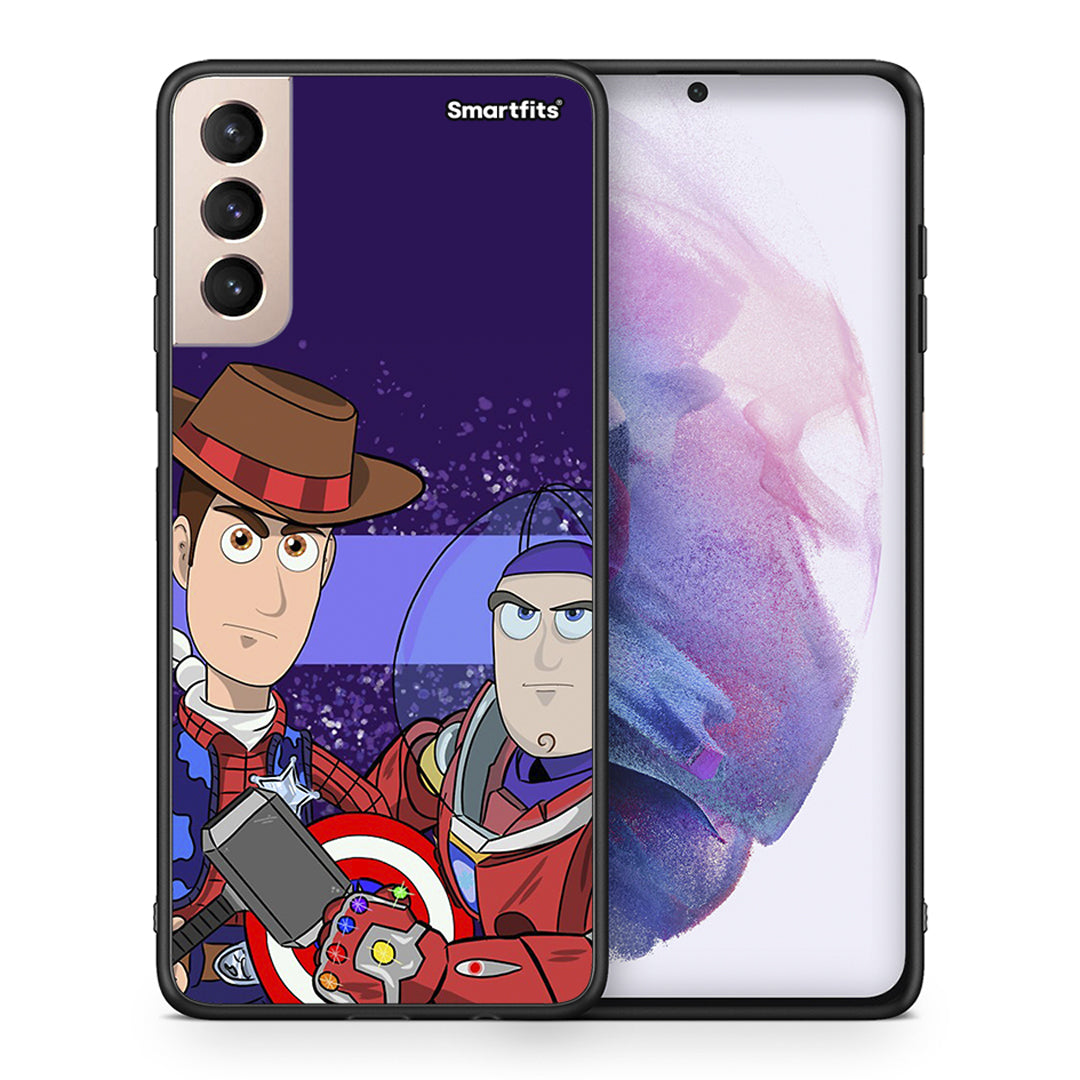 Θήκη Samsung S21+ Infinity Story από τη Smartfits με σχέδιο στο πίσω μέρος και μαύρο περίβλημα | Samsung S21+ Infinity Story case with colorful back and black bezels