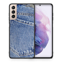Thumbnail for Θήκη Samsung S21+ Jeans Pocket από τη Smartfits με σχέδιο στο πίσω μέρος και μαύρο περίβλημα | Samsung S21+ Jeans Pocket case with colorful back and black bezels