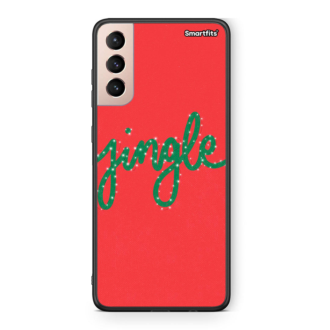 Samsung S21+ Jingle Xmas θήκη από τη Smartfits με σχέδιο στο πίσω μέρος και μαύρο περίβλημα | Smartphone case with colorful back and black bezels by Smartfits