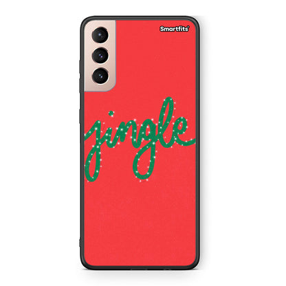 Samsung S21+ Jingle Xmas θήκη από τη Smartfits με σχέδιο στο πίσω μέρος και μαύρο περίβλημα | Smartphone case with colorful back and black bezels by Smartfits