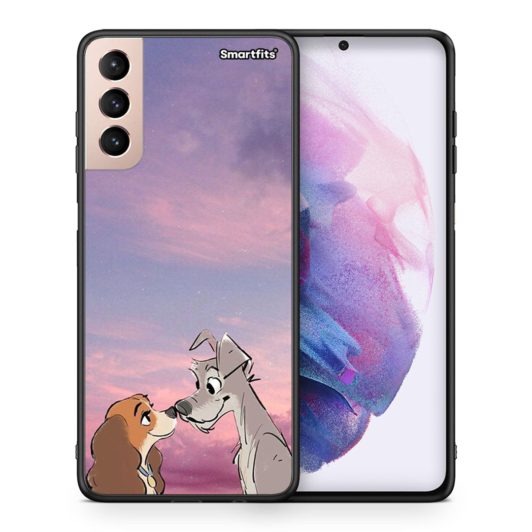 Θήκη Samsung S21+ Lady And Tramp από τη Smartfits με σχέδιο στο πίσω μέρος και μαύρο περίβλημα | Samsung S21+ Lady And Tramp case with colorful back and black bezels