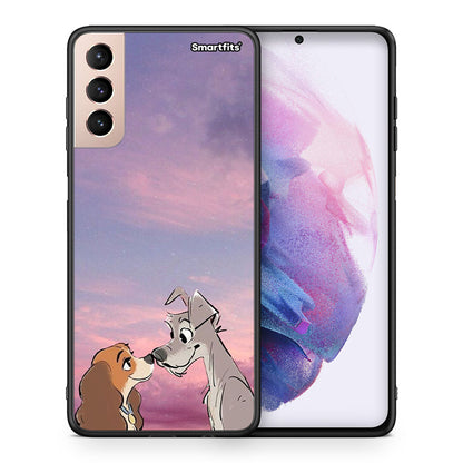 Θήκη Samsung S21+ Lady And Tramp από τη Smartfits με σχέδιο στο πίσω μέρος και μαύρο περίβλημα | Samsung S21+ Lady And Tramp case with colorful back and black bezels