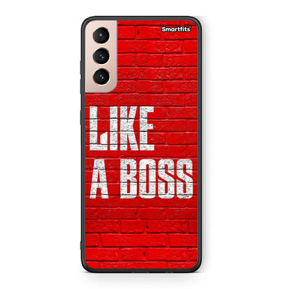 Samsung S21+ Like A Boss θήκη από τη Smartfits με σχέδιο στο πίσω μέρος και μαύρο περίβλημα | Smartphone case with colorful back and black bezels by Smartfits