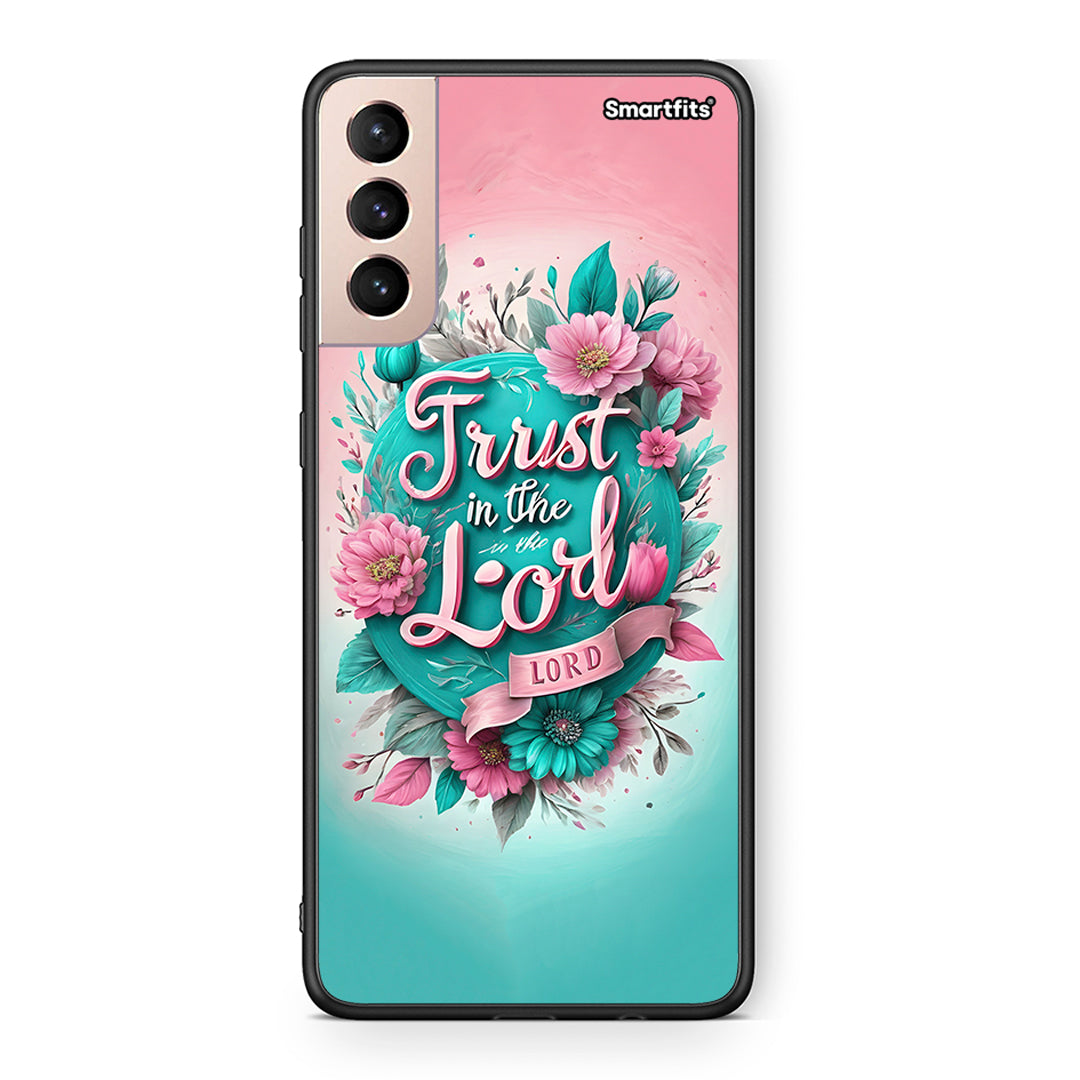 Samsung S21+ Lord Trust θήκη από τη Smartfits με σχέδιο στο πίσω μέρος και μαύρο περίβλημα | Smartphone case with colorful back and black bezels by Smartfits